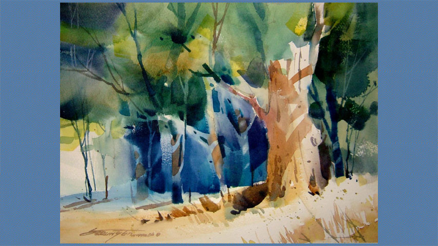 "Semi-Abstract Landscape"<BR>(Recording of LIVE Class)