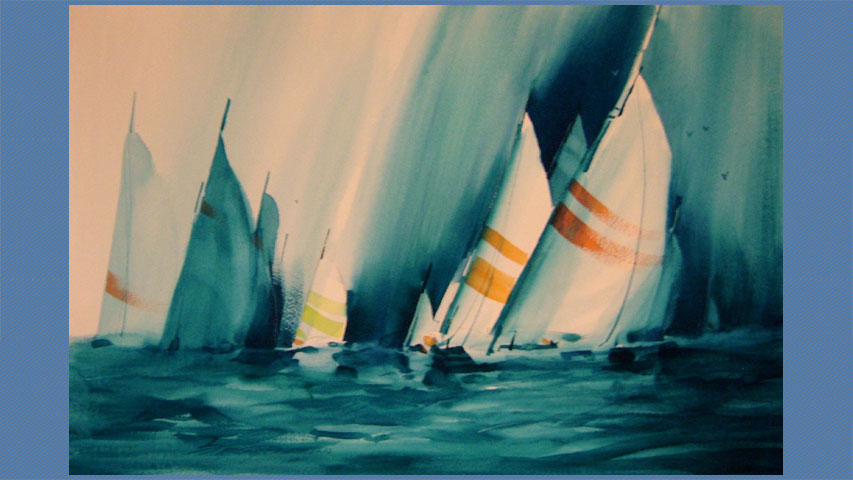 "Semi Abstracts Sailboats"<BR>(Recording of LIVE Class)