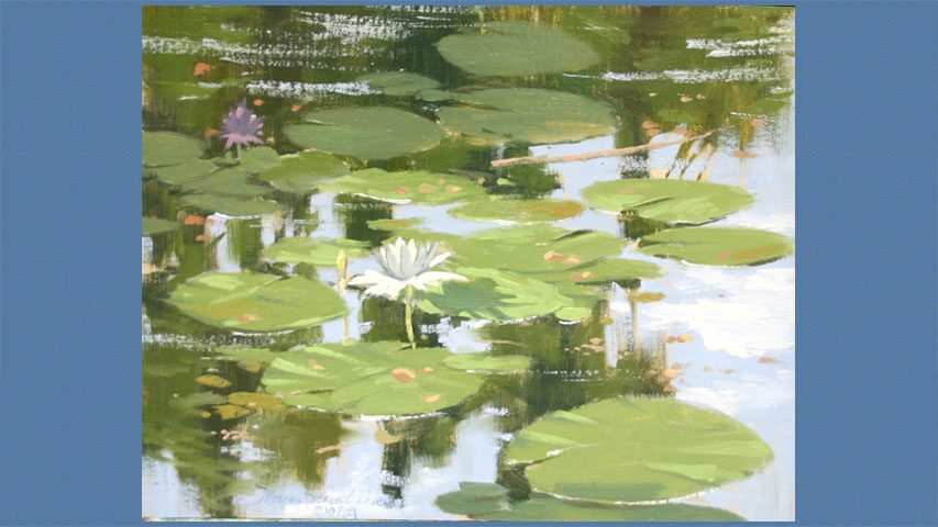 "Lily Pads In Reflective Water"<BR>(Recording of LIVE Class)